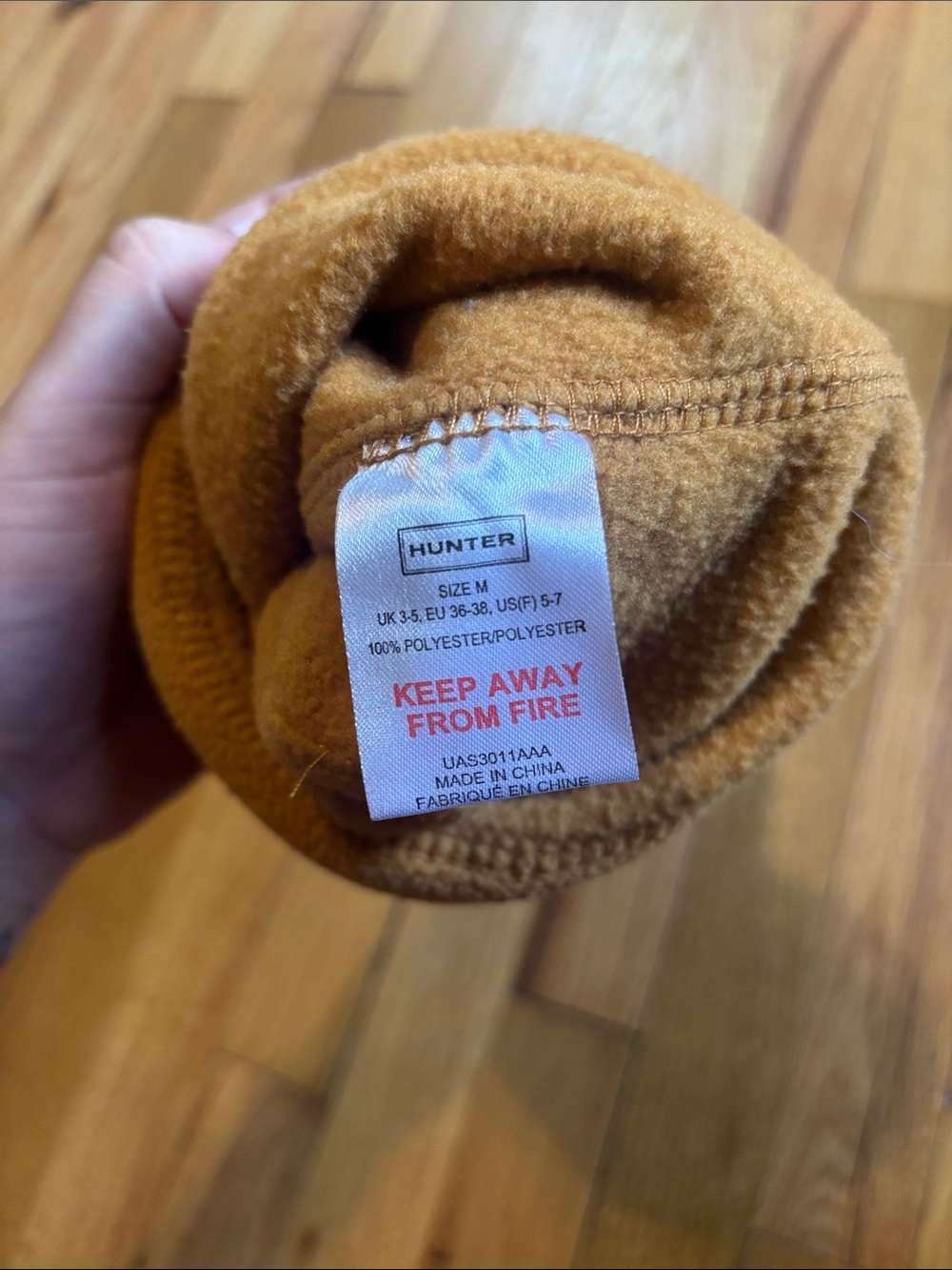 Hunter Fleece Boot Socks in Camel - Picture 2 of 2